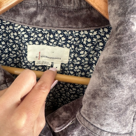 Anthropologie velvet utility shirt jacket size medium‎ - Picture 7 of 9